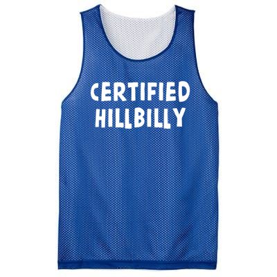 Funny Certified Hillbilly Bumpkin Cracker Rural Redneck Gift Mesh Reversible Basketball Jersey Tank