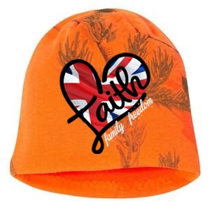 Faith Christian Heart British Flag Family Freedom Gift Kati - Camo Knit Beanie