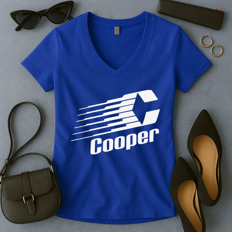 Funny Coopers Hockey Retro Player Sports Lovers Women's V-Neck T-Shirt