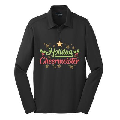 Funny Cute Holiday Christmas Xmas Xmas Cheermeister Gift Silk Touch Performance Long Sleeve Polo