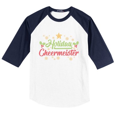 Funny Cute Holiday Christmas Xmas Xmas Cheermeister Gift Baseball Sleeve Shirt