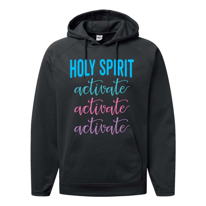 Funny Christian Holy Spirit Activate Religious Performance Fleece Hoodie