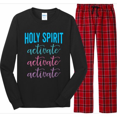 Funny Christian Holy Spirit Activate Religious Long Sleeve Pajama Set