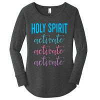 Funny Christian Holy Spirit Activate Religious Women's Perfect Tri Tunic Long Sleeve Shirt