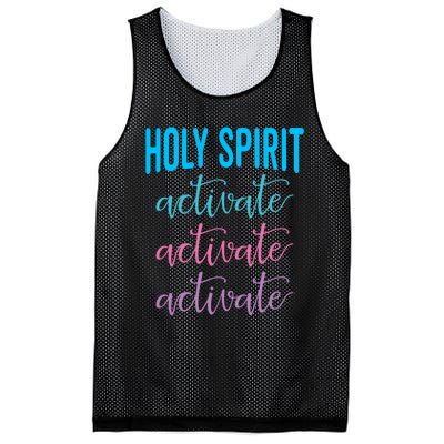 Funny Christian Holy Spirit Activate Religious Mesh Reversible Basketball Jersey Tank