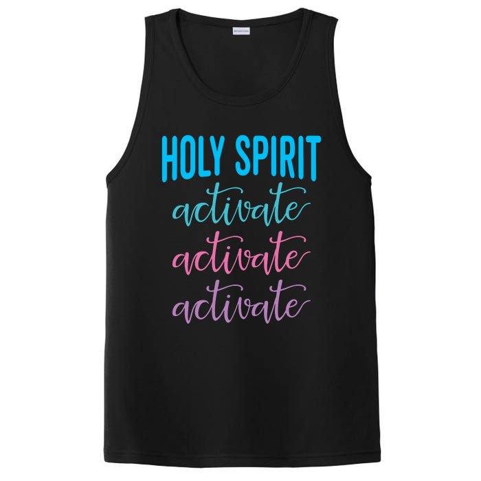 Funny Christian Holy Spirit Activate Religious PosiCharge Competitor Tank