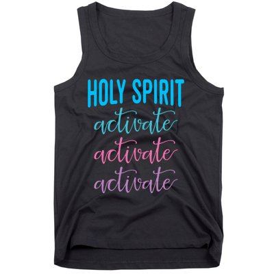 Funny Christian Holy Spirit Activate Religious Tank Top