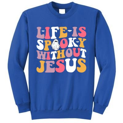 Funny Christian Halloween Ghost Life Is Spooky Without Jesus Cute Gift Sweatshirt