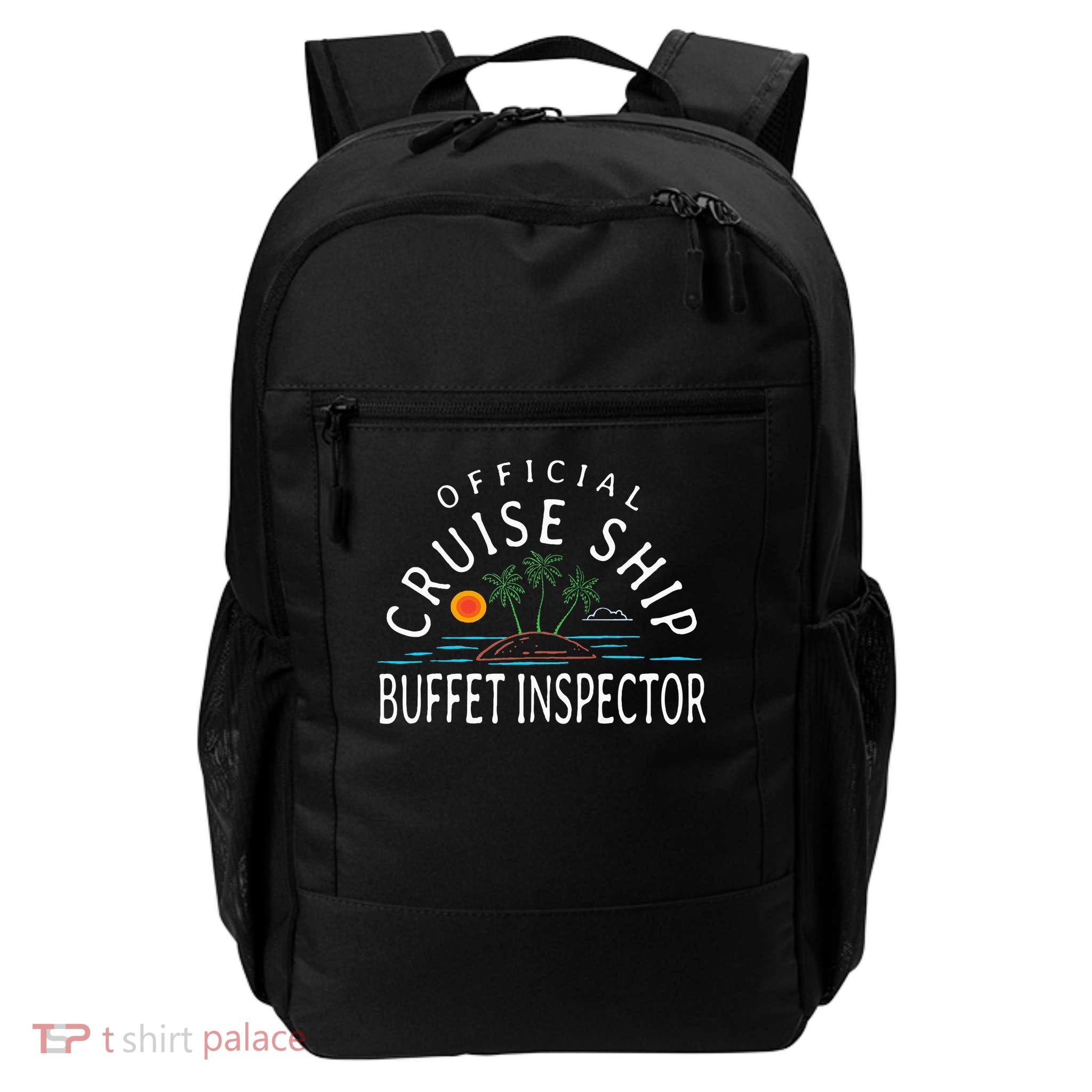 Fun Cruising Humor Cruise Ship Buffet Inspector Daily Commute Backpack