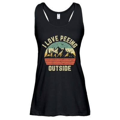 Funny Camping Hiking Outdoors I Love Peeing Outside Ladies Essential Flowy Tank