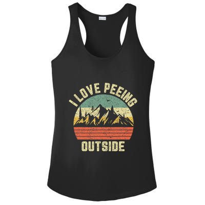 Funny Camping Hiking Outdoors I Love Peeing Outside Ladies PosiCharge Competitor Racerback Tank