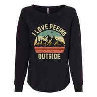 Funny Camping Hiking Outdoors I Love Peeing Outside Womens California Wash Sweatshirt