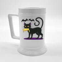 Funny Cat Halloween Voting Election 2024 Usa Beer Stein