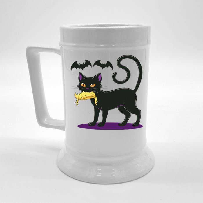 Funny Cat Halloween Voting Election 2024 Usa Beer Stein