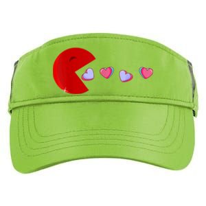 Funny Cute Hearts Valentines Day Adult Drive Performance Visor