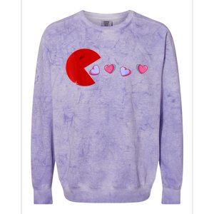 Funny Cute Hearts Valentines Day Colorblast Crewneck Sweatshirt