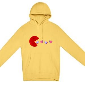 Funny Cute Hearts Valentines Day Premium Pullover Hoodie