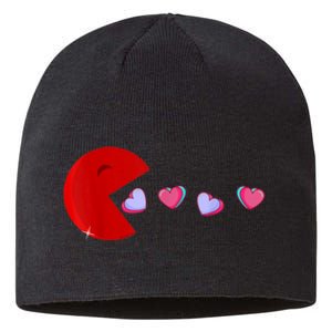 Funny Cute Hearts Valentines Day Sustainable Beanie