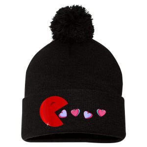 Funny Cute Hearts Valentines Day Pom Pom 12in Knit Beanie