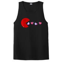 Funny Cute Hearts Valentines Day PosiCharge Competitor Tank