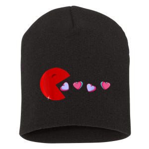 Funny Cute Hearts Valentines Day Short Acrylic Beanie