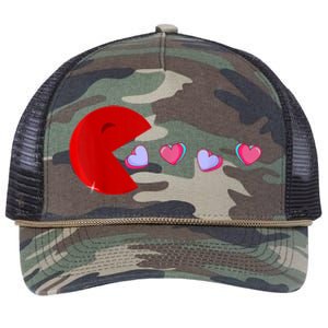 Funny Cute Hearts Valentines Day Retro Rope Trucker Hat Cap