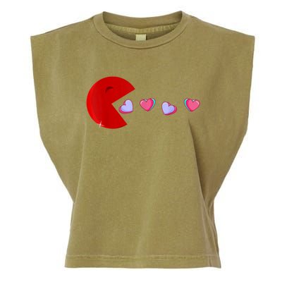 Funny Cute Hearts Valentines Day Garment-Dyed Women's Muscle Tee