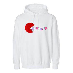 Funny Cute Hearts Valentines Day Garment-Dyed Fleece Hoodie