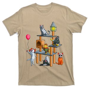 Funny Cat Horror Movies Cute Halloween For Cat Kitty Lovers T-Shirt