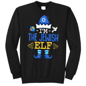 Funny Christmas Happy Hanukkah Jewish Elf Family Pajama Gift Sweatshirt