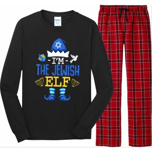 Funny Christmas Happy Hanukkah Jewish Elf Family Pajama Gift Long Sleeve Pajama Set