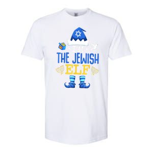 Funny Christmas Happy Hanukkah Jewish Elf Family Pajama Gift Softstyle CVC T-Shirt