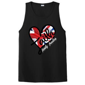 Faith Christian Heart British Flag Family Freedom Cool Gift PosiCharge Competitor Tank