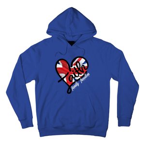 Faith Christian Heart British Flag Family Freedom Cool Gift Hoodie