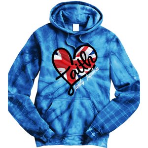 Faith Christian Heart British Flag Family Freedom Cool Gift Tie Dye Hoodie