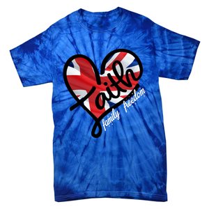 Faith Christian Heart British Flag Family Freedom Cool Gift Tie-Dye T-Shirt