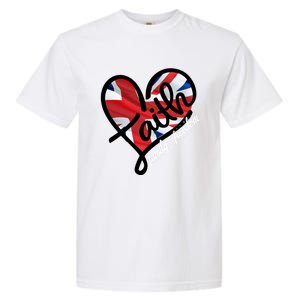 Faith Christian Heart British Flag Family Freedom Cool Gift Garment-Dyed Heavyweight T-Shirt