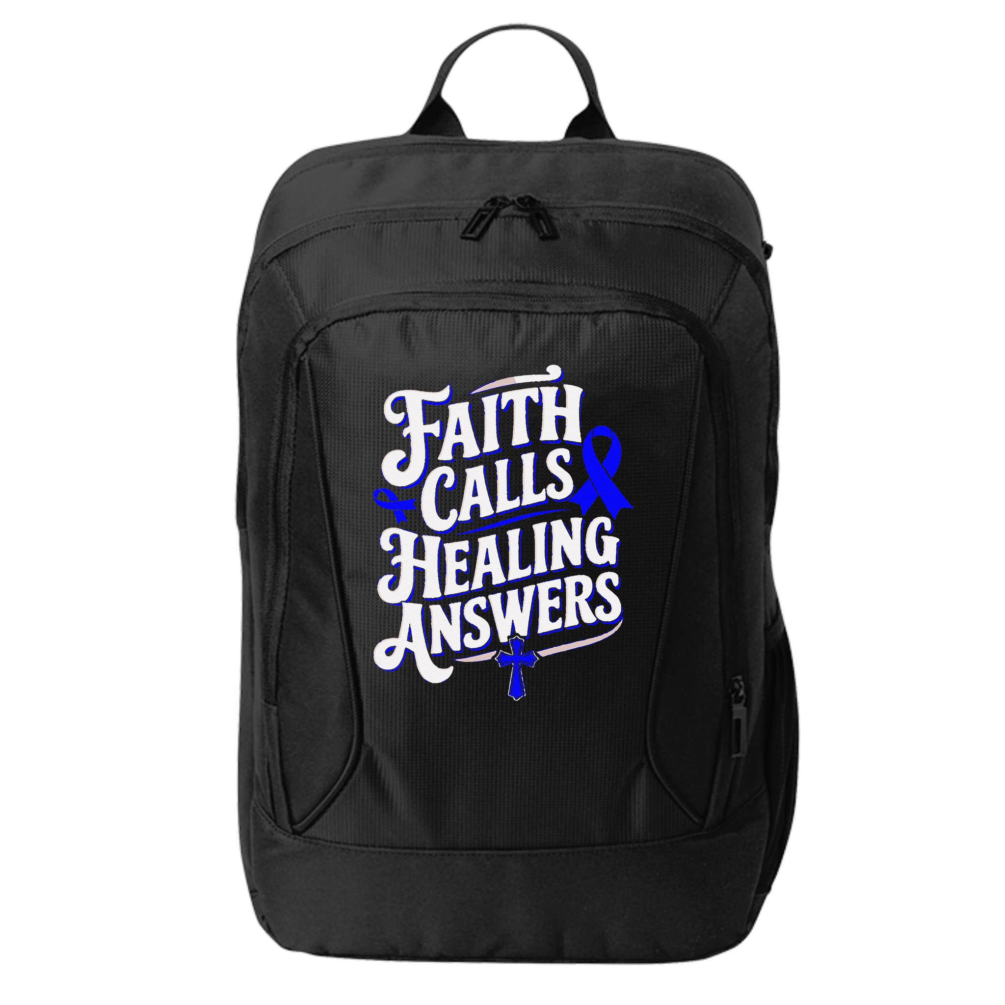 Faith Calls Healing Answers Juvenile Arthritis Awareness City Backpack