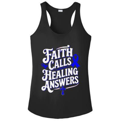 Faith Calls Healing Answers Juvenile Arthritis Awareness Ladies PosiCharge Competitor Racerback Tank