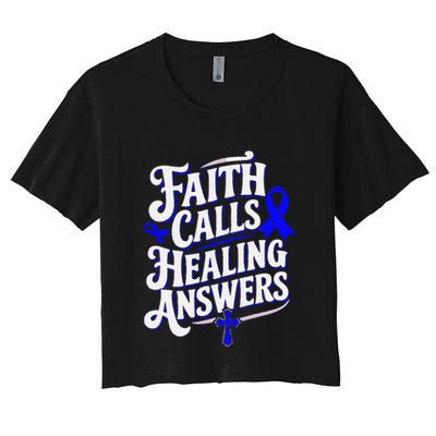 Faith Calls Healing Answers Juvenile Arthritis Awareness Crop Top