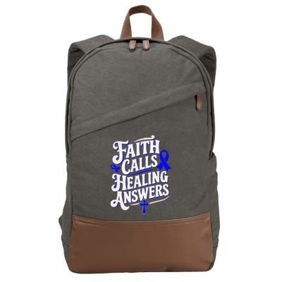 Faith Calls Healing Answers Juvenile Arthritis Awareness Cotton Canvas Backpack
