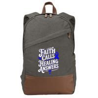 Faith Calls Healing Answers Juvenile Arthritis Awareness Cotton Canvas Backpack