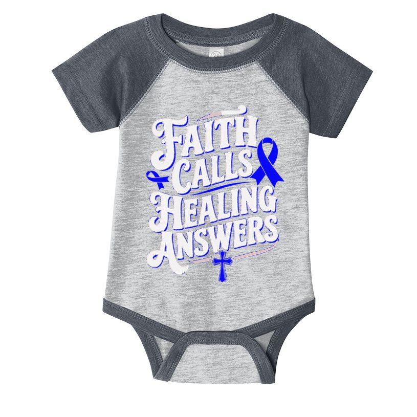 Faith Calls Healing Answers Juvenile Arthritis Awareness Infant Baby Jersey Bodysuit