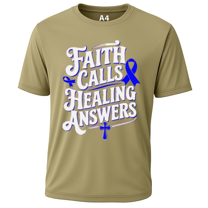 Faith Calls Healing Answers Juvenile Arthritis Awareness Cooling Performance Crew T-Shirt