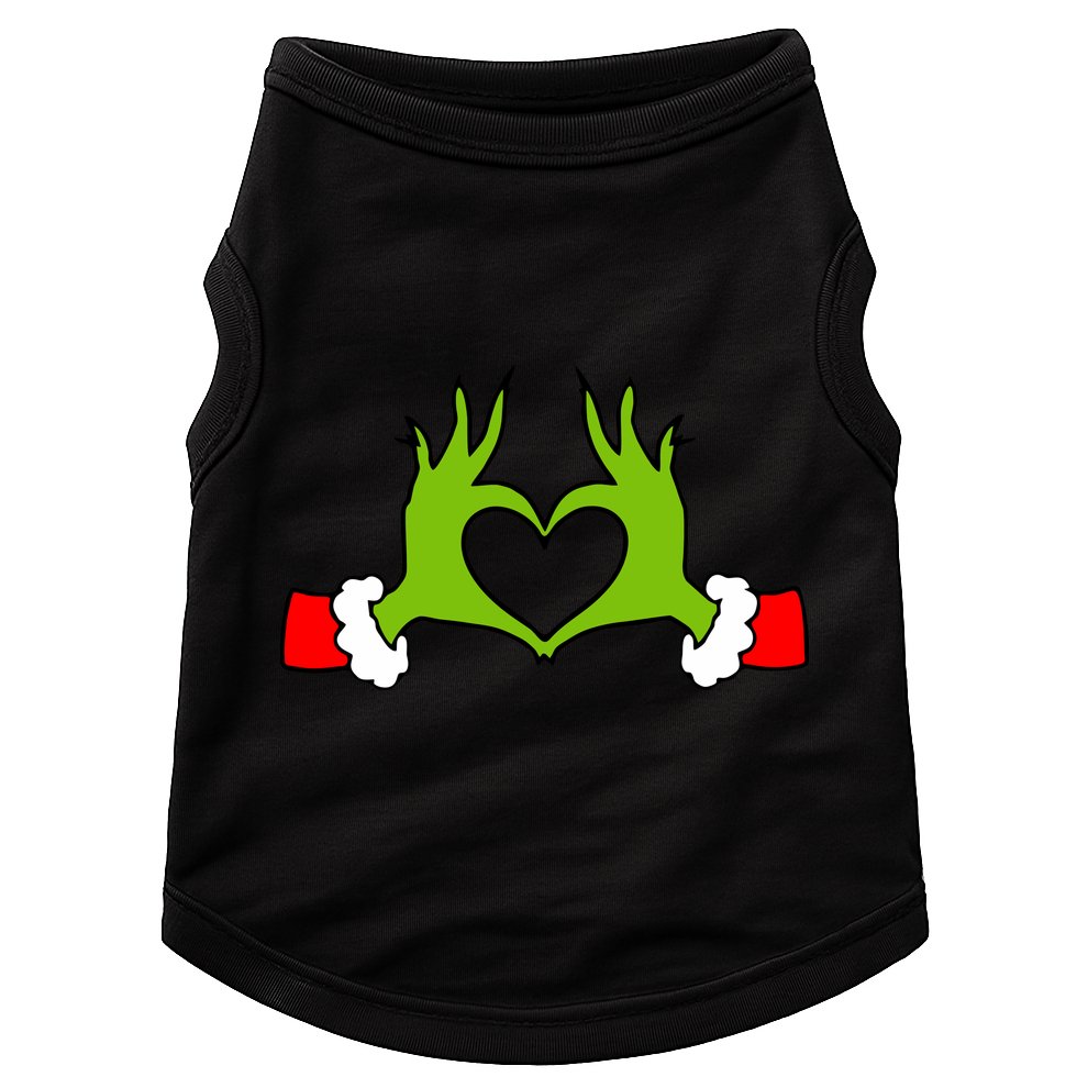 Funny Christmas Hands Making Heart Love Christmas Doggie Tank