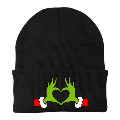 Funny Christmas Hands Making Heart Love Christmas Knit Cap Winter Beanie