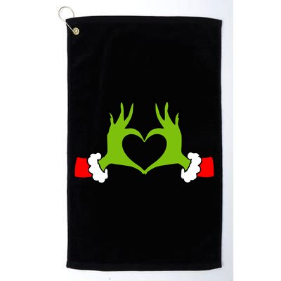 Funny Christmas Hands Making Heart Love Christmas Golf Towel