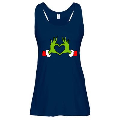 Funny Christmas Hands Making Heart Love Christmas Ladies Essential Flowy Tank