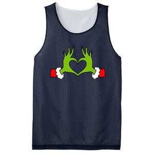 Funny Christmas Hands Making Heart Love Christmas Mesh Reversible Basketball Jersey Tank