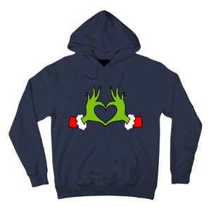 Funny Christmas Hands Making Heart Love Christmas Tall Hoodie